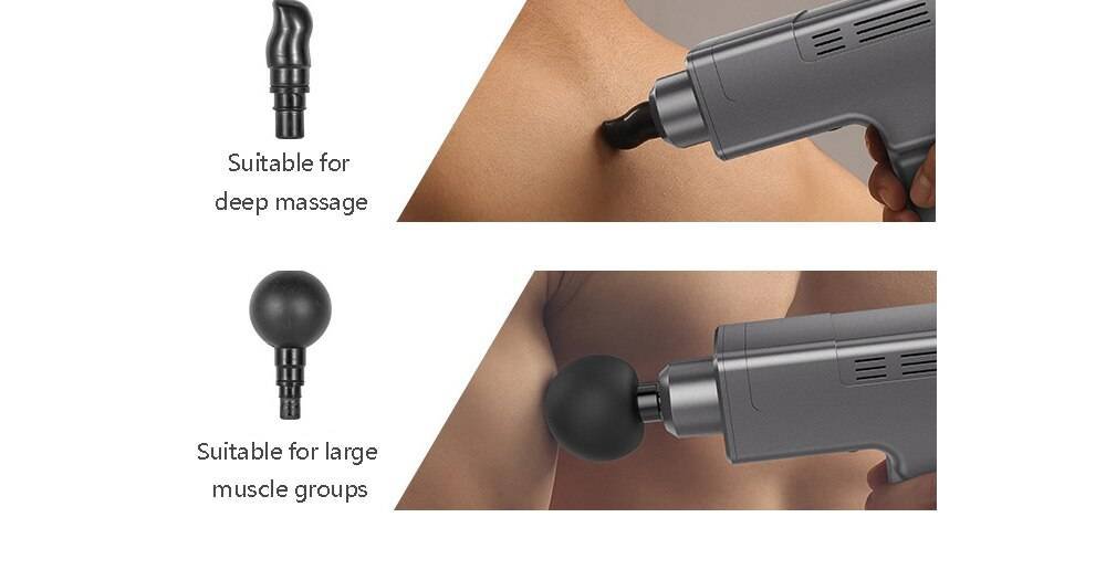 Body Massage Gun LCD Display Exercising Muscle Electric Massager Gun head Massager for Neck and Back Vibrator Slimming Shaping